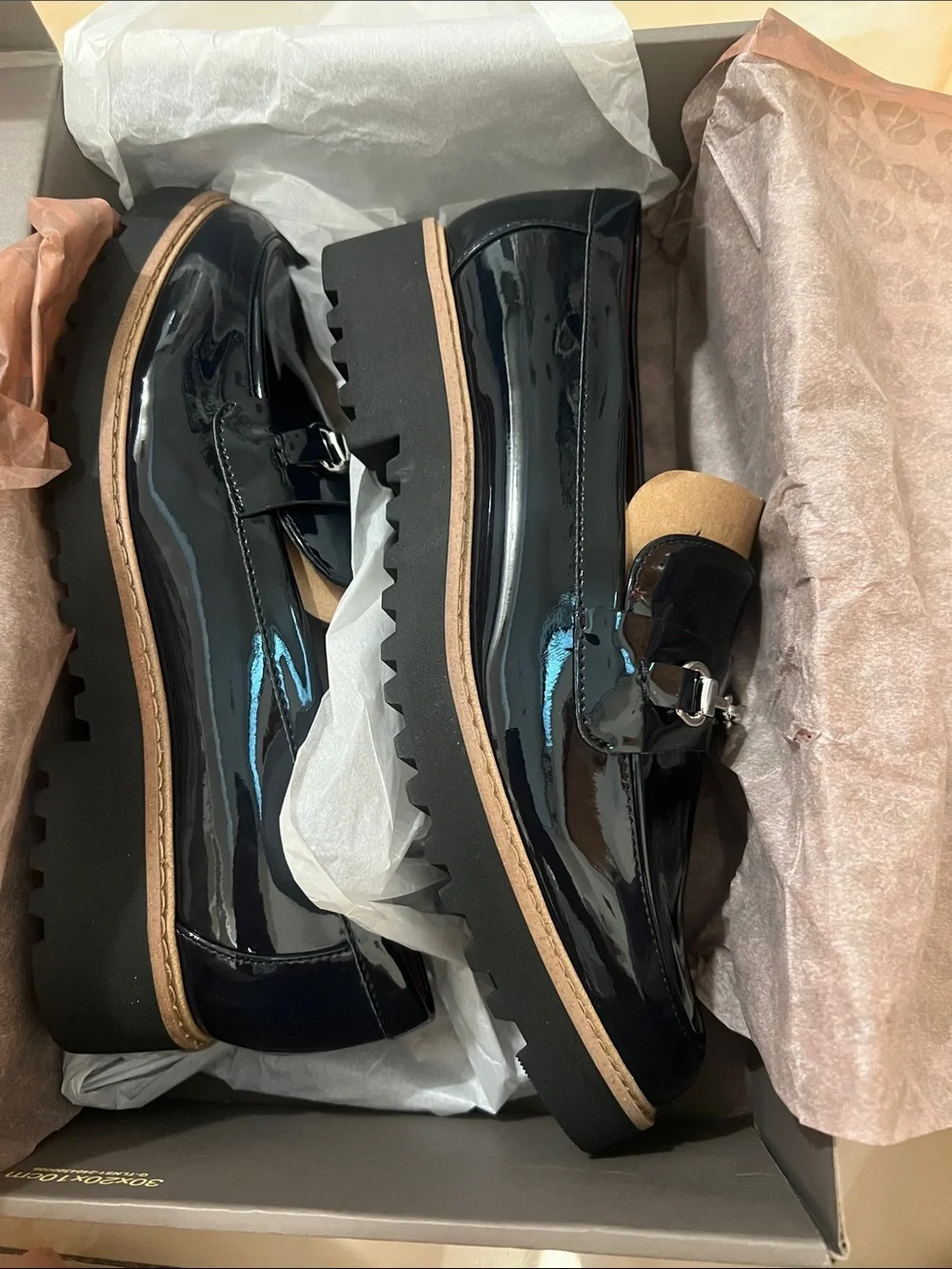 Franco Sarto Black Patent Leather Bit Loafers